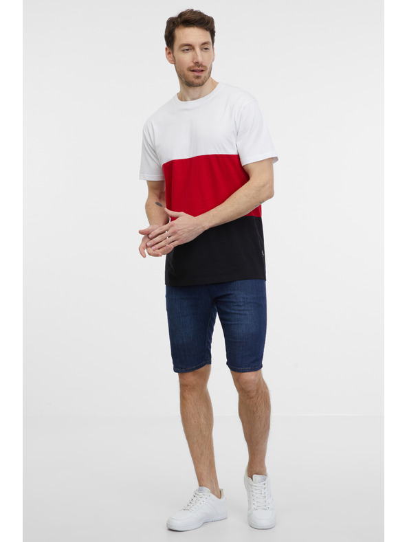 Sam 73 Fehér és piros férfi póló SAM 73 Norman