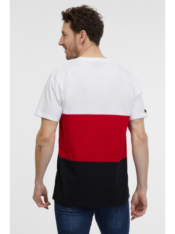 Sam 73 Fehér és piros férfi póló SAM 73 Norman