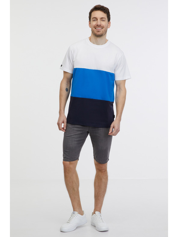 Sam 73 Fehér és kék férfi póló SAM 73 Norman