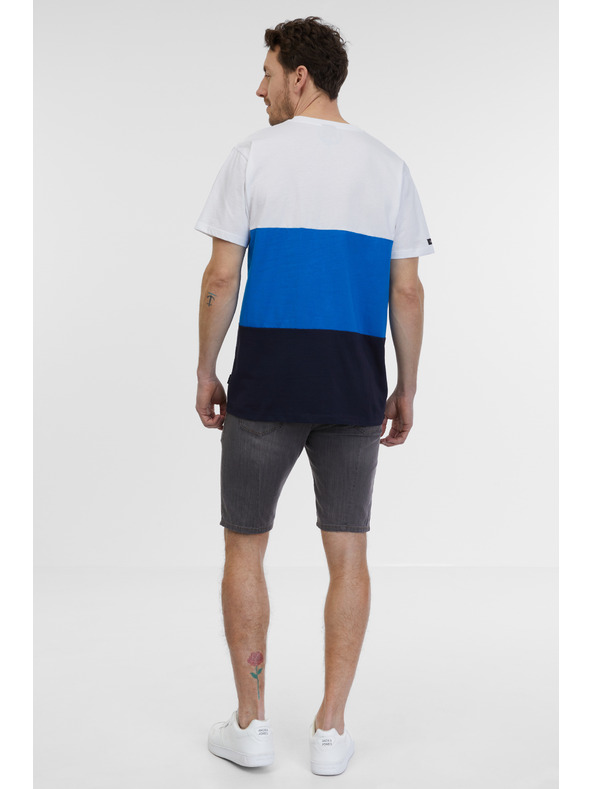 Sam 73 Fehér és kék férfi póló SAM 73 Norman