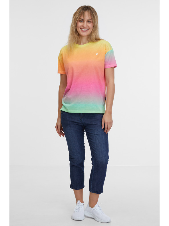 Sam 73 Sárga és rózsaszín női póló SAM 73 Marisa