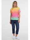 Sam 73 Sárga és rózsaszín női póló SAM 73 Marisa