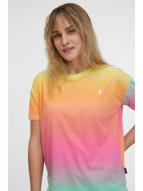 Sam 73 Sárga és rózsaszín női póló SAM 73 Marisa