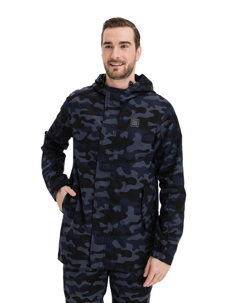 Sam 73 Sötétkék férfi terepszínű kabát SAM 73