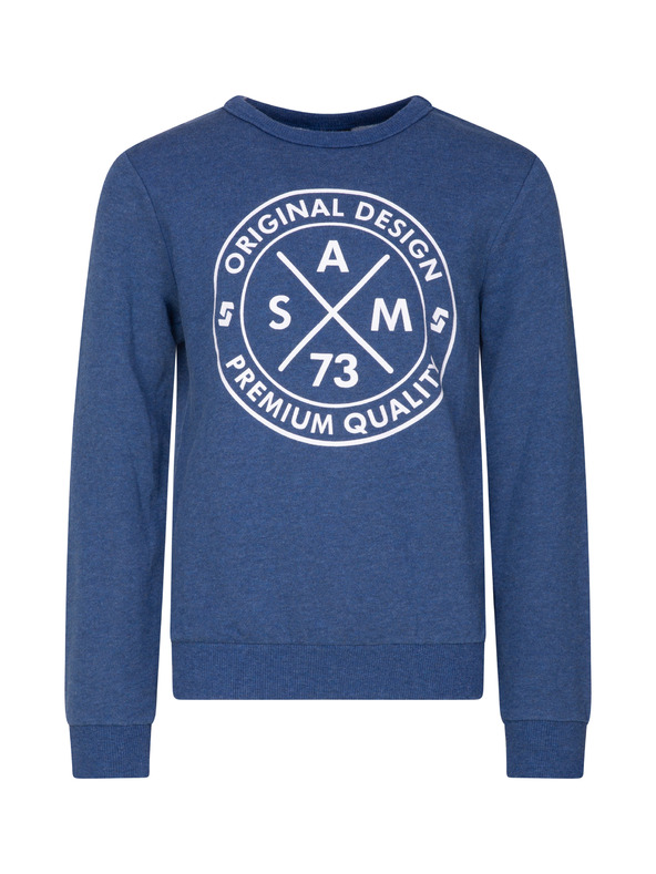 Sam 73 Sötétkék fiú mintás fiú kapucnis pulóver SAM 73 Brandon
