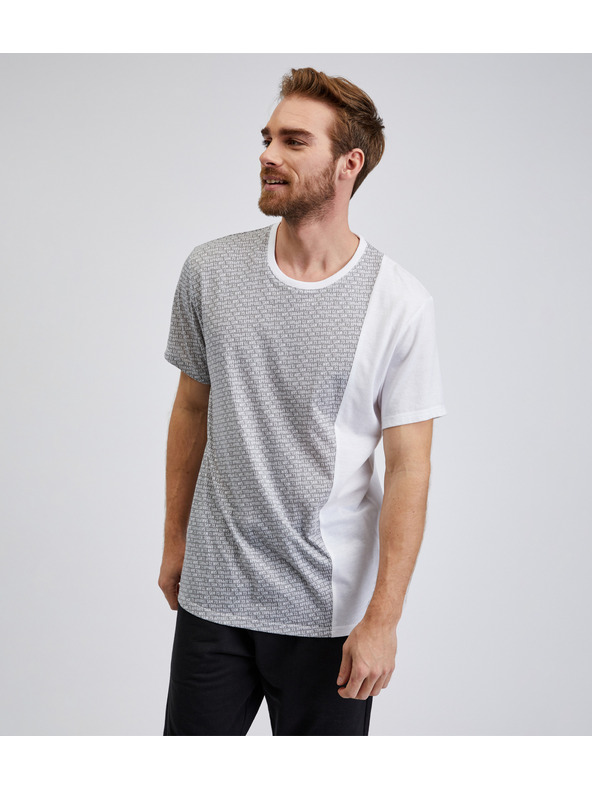 Sam 73 Világosszürke mintás férfi póló SAM 73 Paul