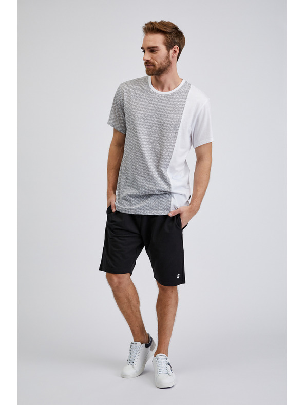 Sam 73 Világosszürke mintás férfi póló SAM 73 Paul