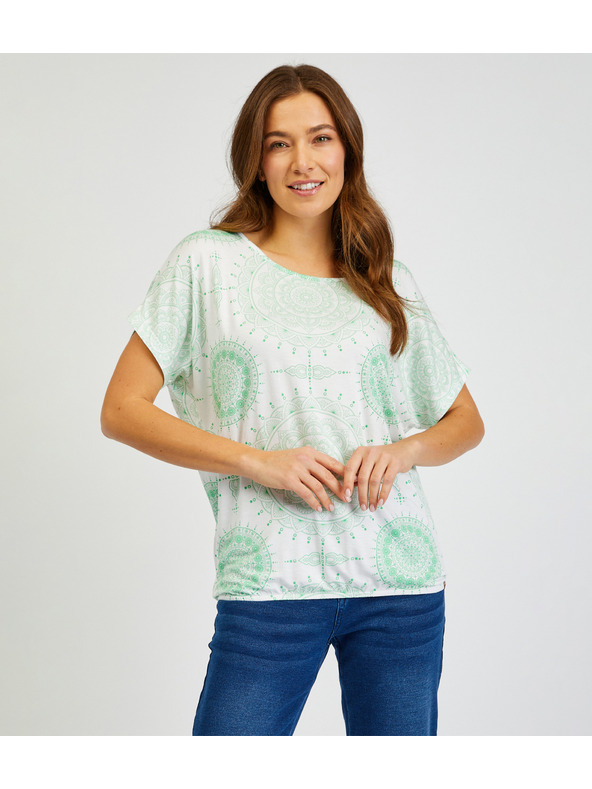 Sam 73 Fehér és zöld női póló SAM73 Taurus