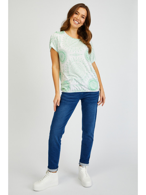 Sam 73 Fehér és zöld női póló SAM73 Taurus