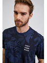 Sam 73 Sötétkék férfi SAM73 Sculptor mintás póló