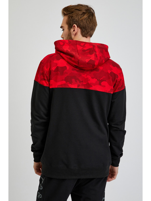 Sam 73 Piros-fekete férfi kapucnis pulóver SAM73 Aquamarine