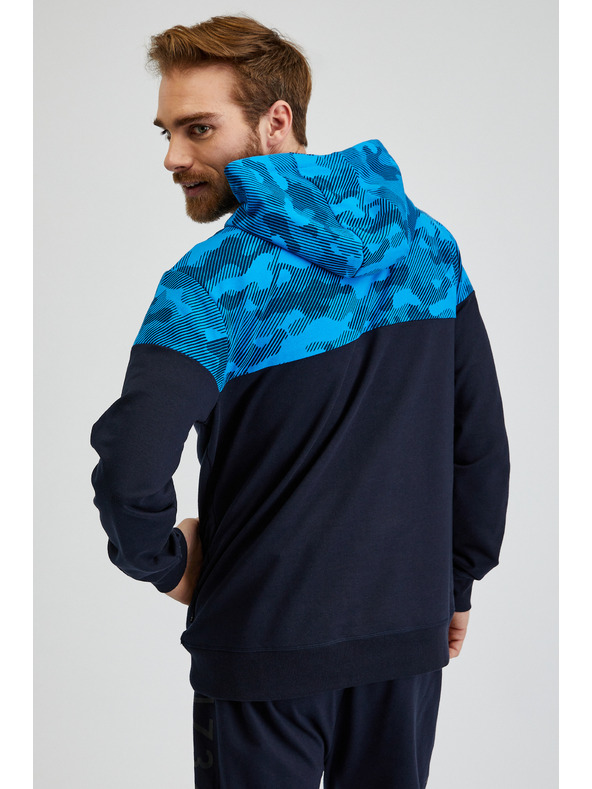 Sam 73 Kék férfi kapucnis pulóver SAM73 Aquamarine