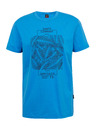 Sam 73 Kék férfi pamut póló SAM73 Almandit nyomtatással