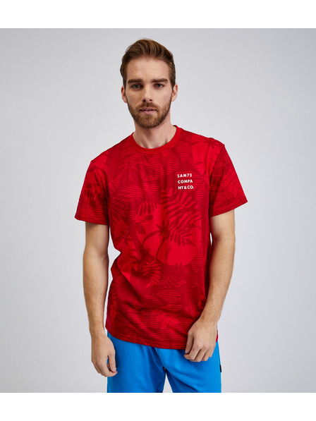 Sam 73 Piros férfi SAM73 Sculptor mintás férfi póló
