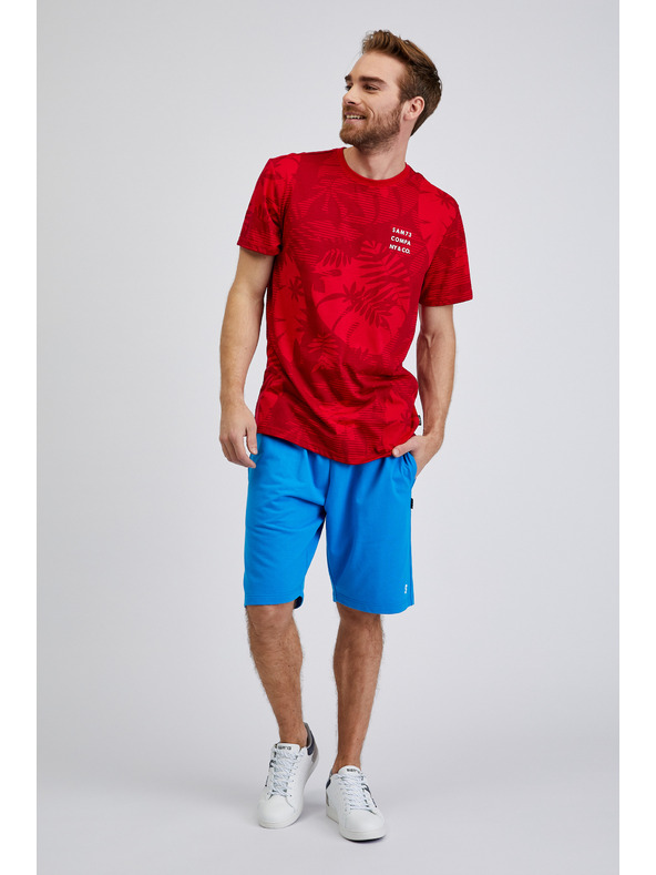 Sam 73 Piros férfi SAM73 Sculptor mintás férfi póló