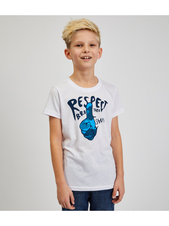 Sam 73 Fehér fiú nyomtatott póló SAM73 Scutum