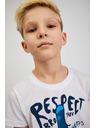 Sam 73 Fehér fiú nyomtatott póló SAM73 Scutum