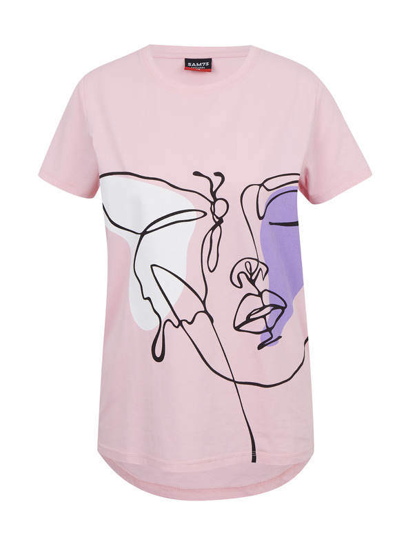 Sam 73 Rózsaszín női nyomtatott póló SAM73 Musca
