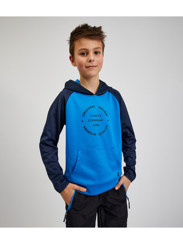 Sam 73 Kék fiú kapucnis pulóver SAM73 Draco