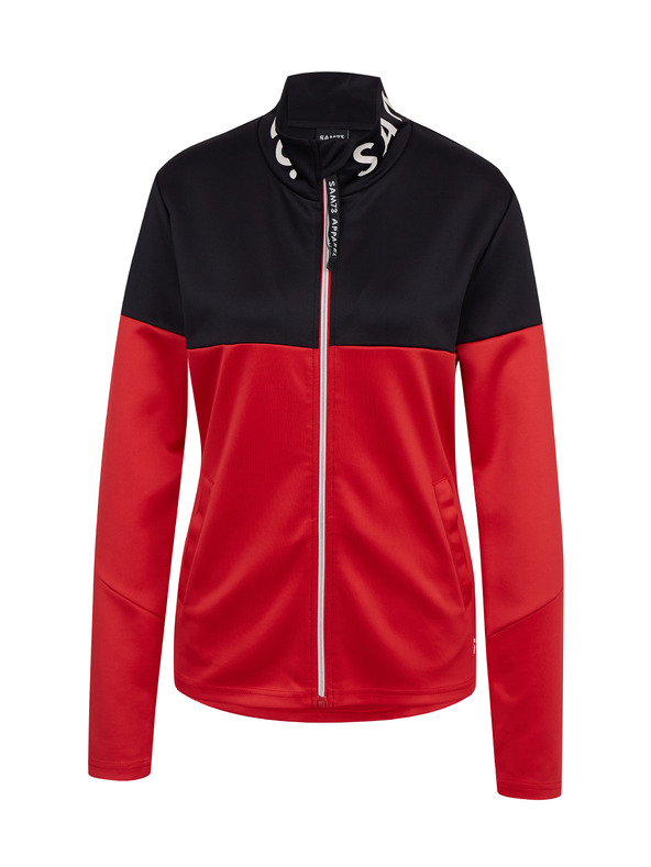 Sam 73 Fekete és piros női cipzáras pulóver SAM73 Octans