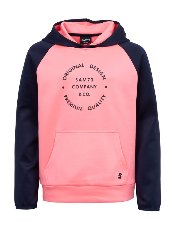 Sam 73 Kék és rózsaszín lány kapucnis pulóver SAM73 Draco