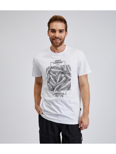 Sam 73 Fehér Férfi pamut nyomtatott ing SAM73 Almandit