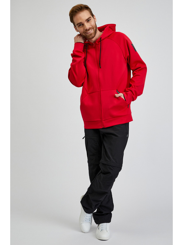 Sam 73 Piros férfi SAM73 Beryl kapucnis cipzáras férfi melegítőfelső