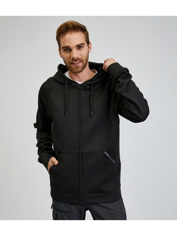 Sam 73 Fekete férfi kapucnis, cipzáras melegítőfelső SAM73 Beryl