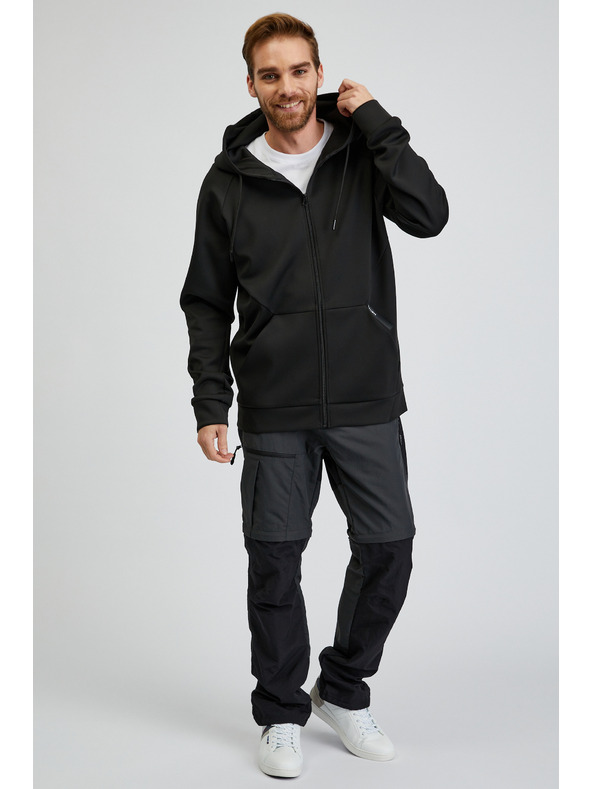 Sam 73 Fekete férfi kapucnis, cipzáras melegítőfelső SAM73 Beryl