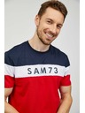 Sam 73 Kék-piros férfi póló SAM 73 Kavix