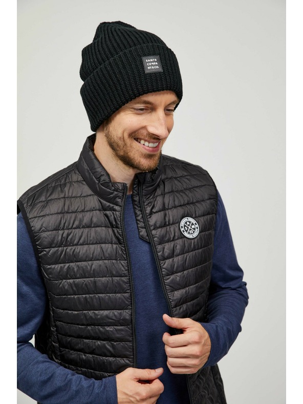 Sam 73 Fekete bordázott téli sapka SAM 73 Dublin