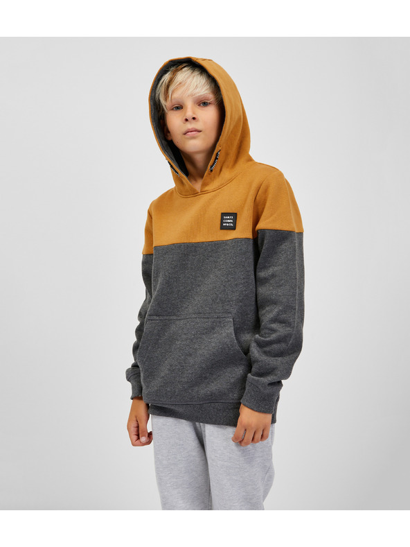 Sam 73 Szürke és barna fiú kapucnis pulóver SAM 73 Sall