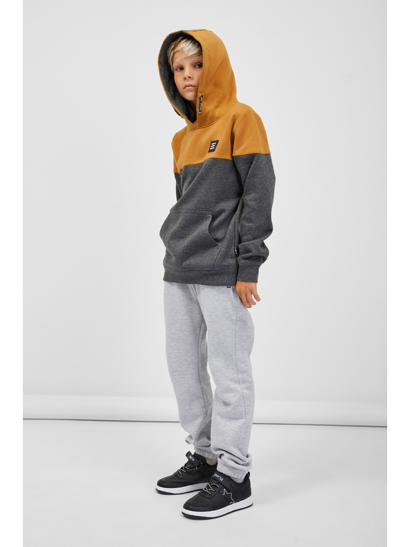 Sam 73 Szürke és barna fiú kapucnis pulóver SAM 73 Sall