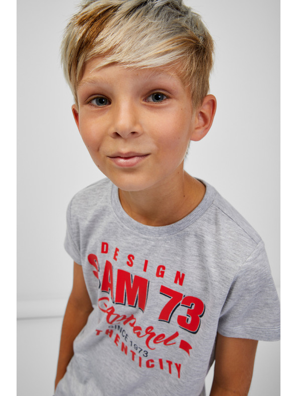 Sam 73 Világosszürke csíkos fiú póló SAM 73 Janson