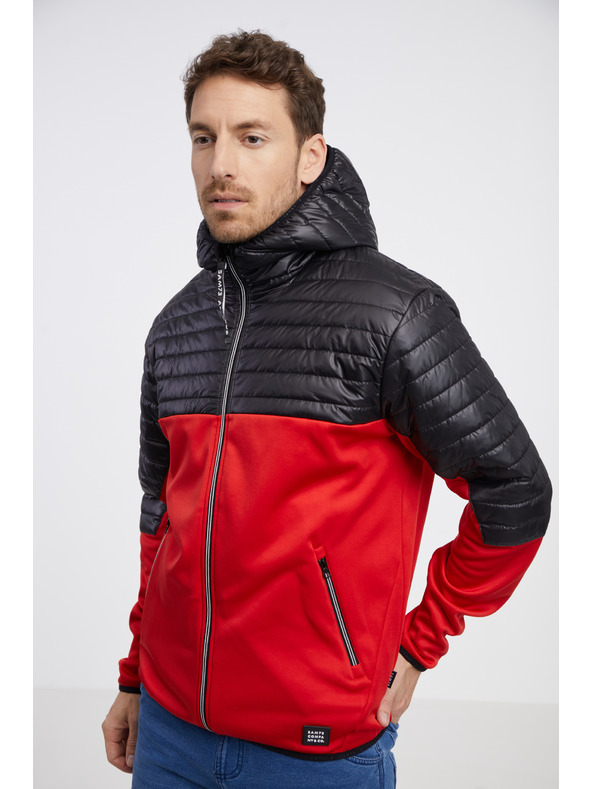 Sam 73 Fekete és piros férfi könnyű steppelt dzseki SAM 73 Vader