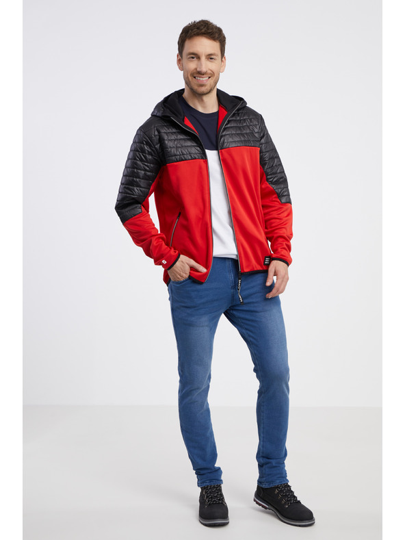 Sam 73 Fekete és piros férfi könnyű steppelt dzseki SAM 73 Vader