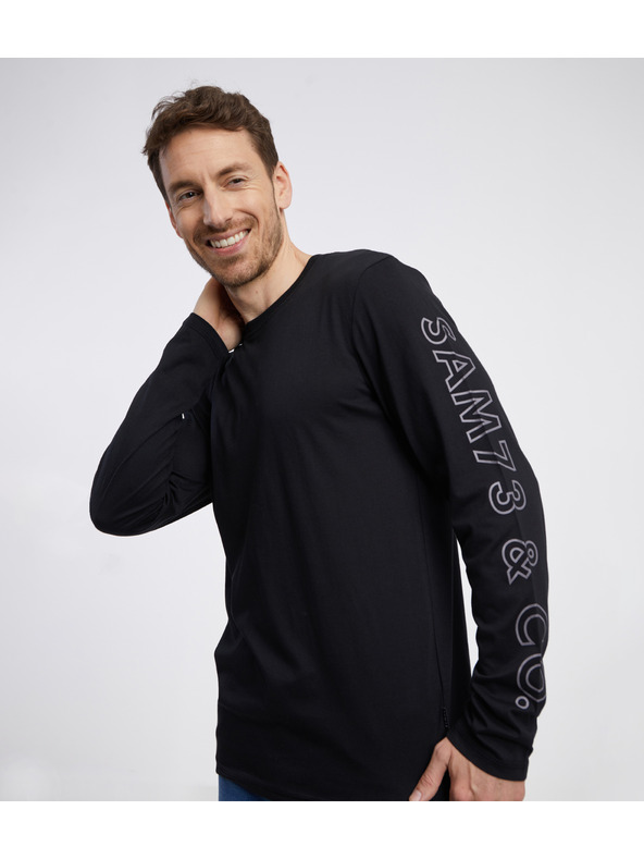 Sam 73 Fekete férfi hosszú ujjú póló SAM 73 Regulus