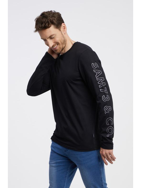 Sam 73 Fekete férfi hosszú ujjú póló SAM 73 Regulus