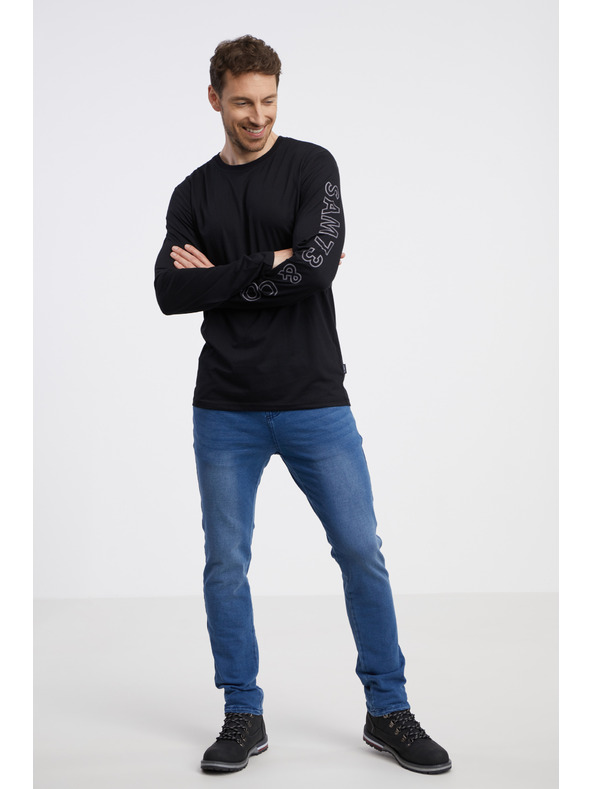 Sam 73 Fekete férfi hosszú ujjú póló SAM 73 Regulus
