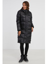 Sam 73 Fekete női téli, túlméretezett steppelt kabát SAM 73