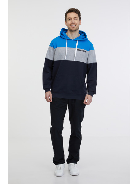 Sam 73 Kék-fekete férfi kapucnis pulóver SAM 73 Gerado