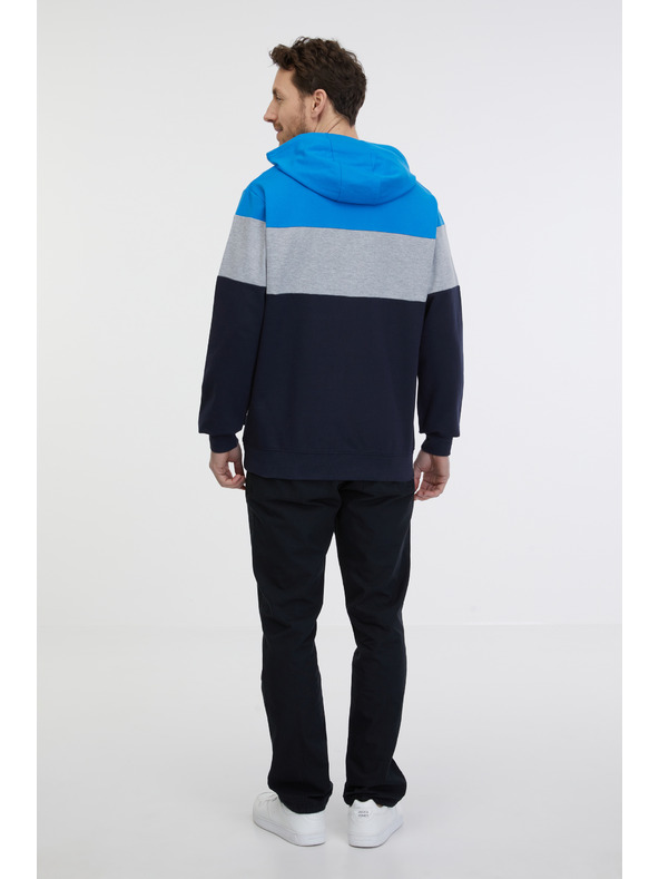 Sam 73 Kék-fekete férfi kapucnis pulóver SAM 73 Gerado