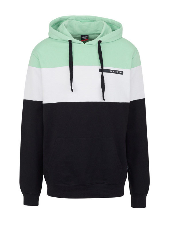 Sam 73 Zöld és fekete férfi kapucnis pulóver SAM 73 Gerado