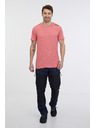 Sam 73 Korallszínű férfi csíkos póló SAM 73 Fortunato