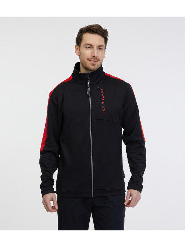 Sam 73 Fekete férfi cipzáras pulóver SAM 73 Lucas