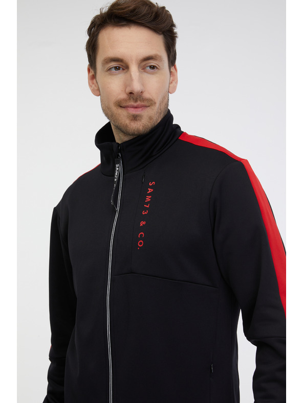 Sam 73 Fekete férfi cipzáras pulóver SAM 73 Lucas