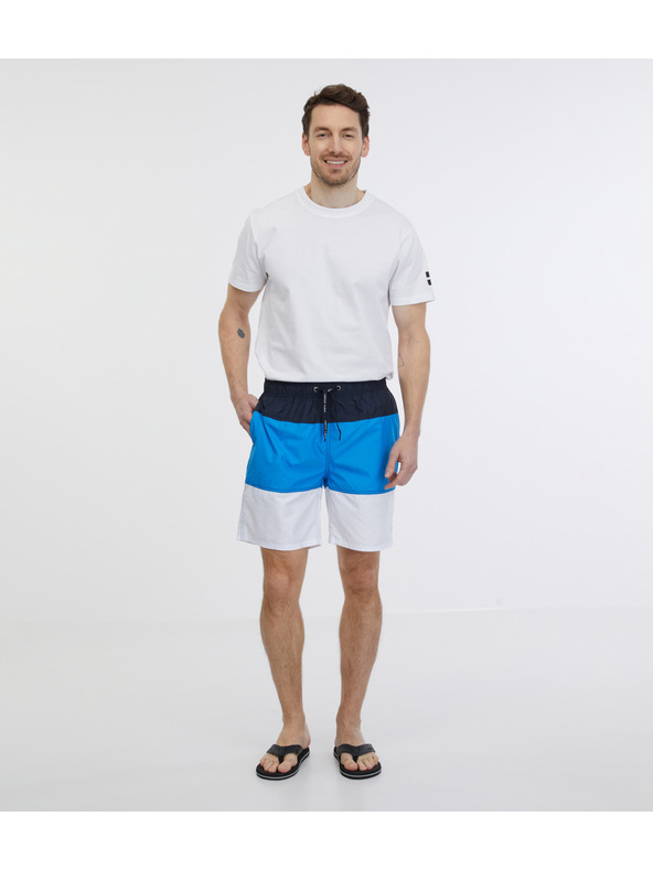 Sam 73 Fehér és kék csíkos férfi fürdőruha SAM 73 Dion