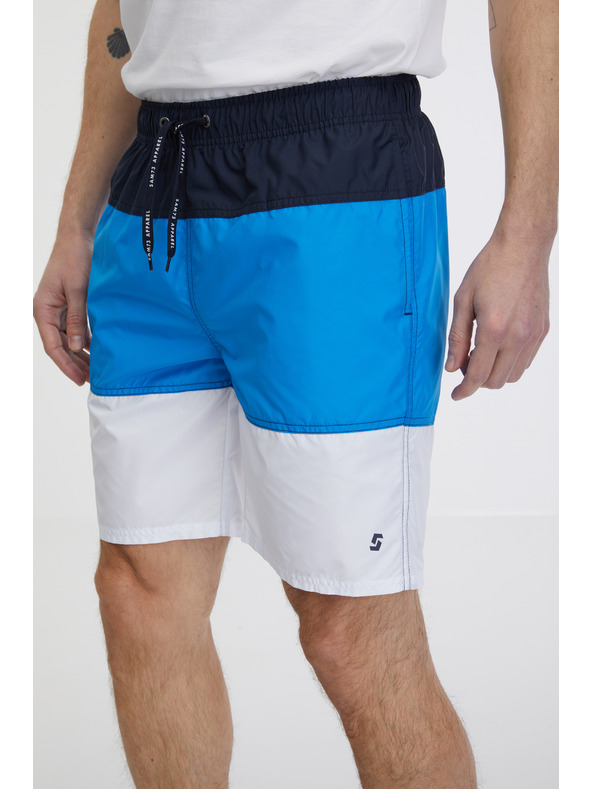 Sam 73 Fehér és kék csíkos férfi fürdőruha SAM 73 Dion