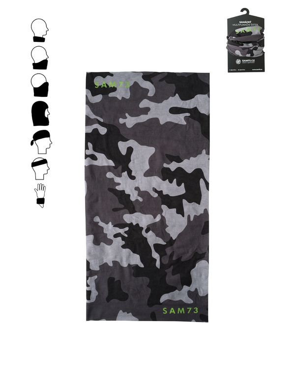 Sam 73 Szürke mintás többfunkciós sál SAM 73