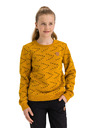 Sam 73 Mustárszínű, mintás lány pulóver SAM 73